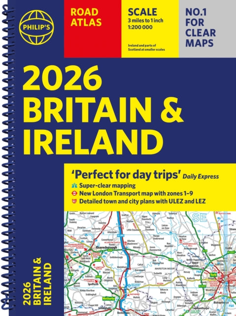 Book cover of: 2026 Philip’s Road Atlas Britain & Ireland