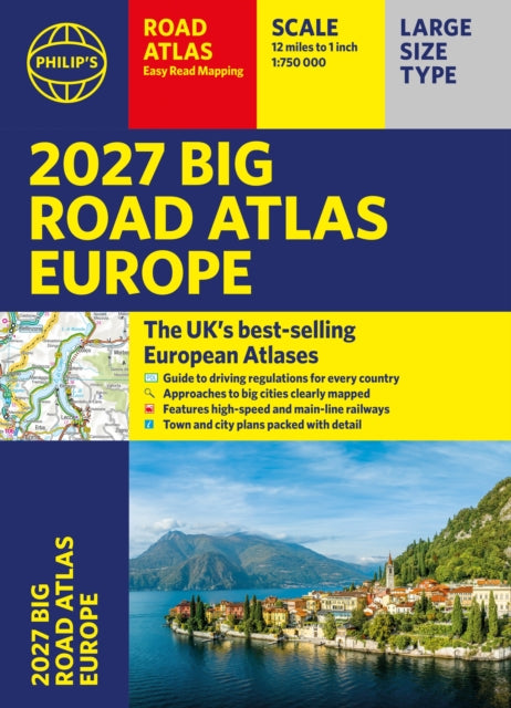 Philip's 2027 Big Road Atlas of Europe