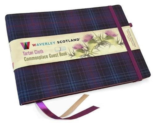 Book cover of: Guest Book - Kinloch Anderson Thistle Tartan cloth
