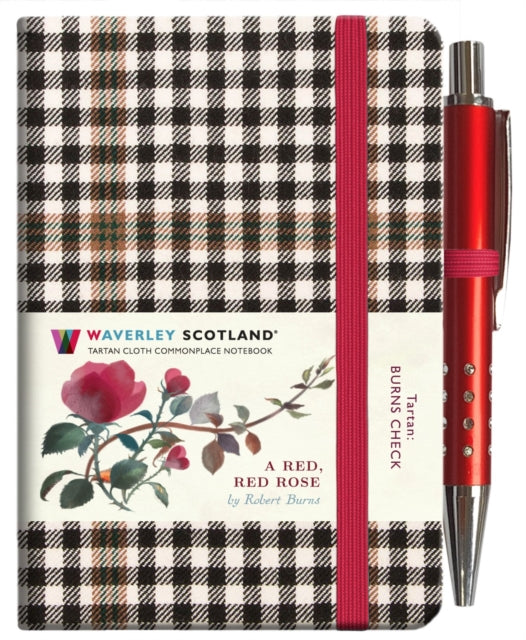 Red, Red Rose Tartan Notebook (mini with pen) (Burns check tartan) 9781849345262 Waverley SCOTLAND