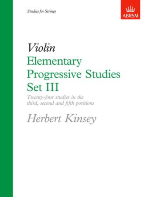Book cover of: Elementary Progressive Studies, Set III for Violin