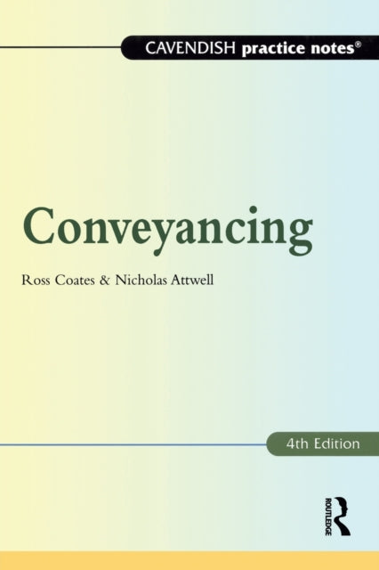 Book cover of: Practice Notes on Conveyancing. By: Coates et al