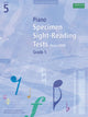 Book cover of: Piano Specimen Sight-Reading Tests, Grade 5. By: DIVERS AUTEURS