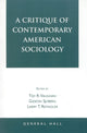 Book cover of: Critique of Contemporary American Sociology. By: Vaughan Ted R.
