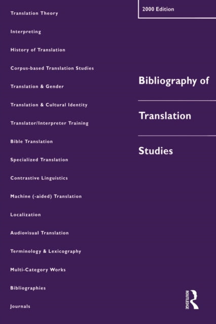 Book cover of: Bibliography of Translation Studies: 2000