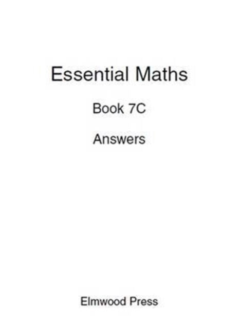 Book cover of: Essential Maths 7C Answers