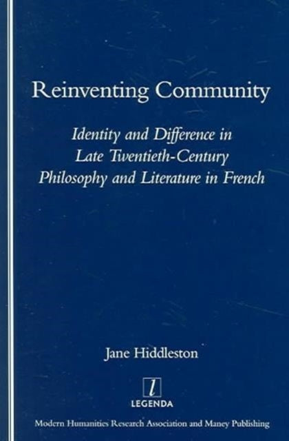 Book cover of: Reinventing Community. By: Jane Hiddleston