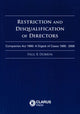 Book cover of: Restriction and Disqualification of Directors. By: Paul R. Dobbyn