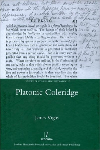 Book cover of: Platonic Coleridge. By: James Vigus