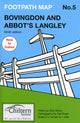 Book cover of: Chiltern Society Footpath Map No. 5 - Bovingdon and Abbots Langley