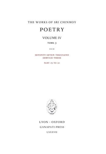 Book cover of: Poetry IV, tome 3
