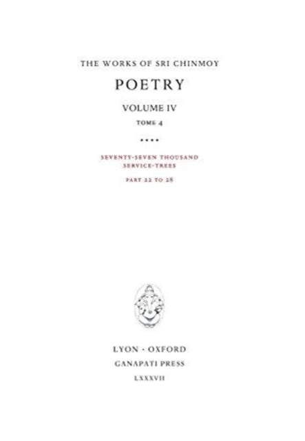 Book cover of: Poetry IV, tome 4