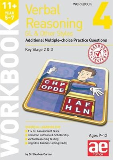 Book cover of: 11+ Verbal Reasoning Year 5-7 GL & Other Styles Workbook 4