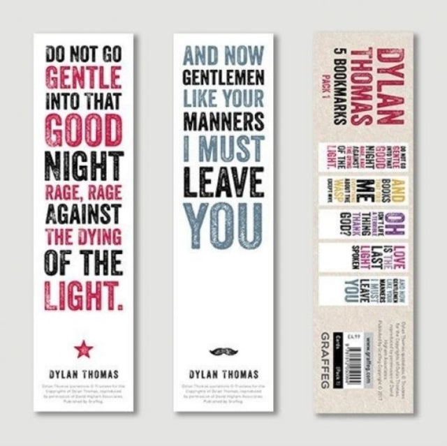 Book cover of: Dylan Thomas Bookmarks Pack 1