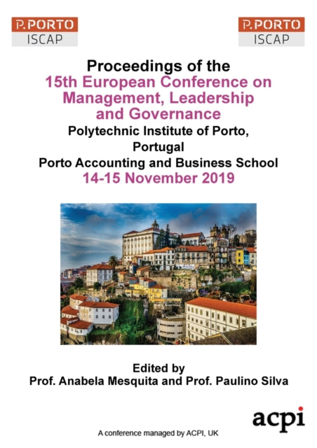Book cover of: ECMLG19 - Proceedings of the 15th European Conference on Management, Leadership and Governance