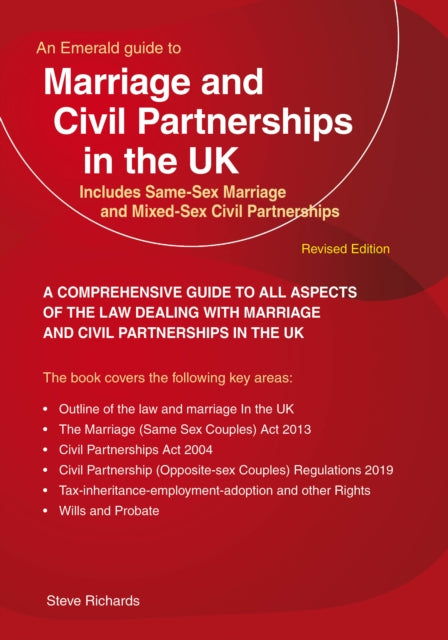 Book cover of: Marriage and Civil Partnerships in the UK. By: Steve Richards