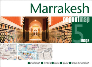Marrakesh PopOut Map - pocket size pop up city map of Marrakesh