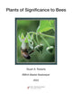 Book cover of: Plants of Significance to Bees. By: Stuart A. Roberts