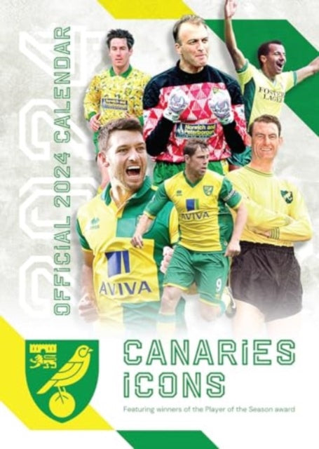 Book cover of: Official Canaries Icons A3 Calendar 2024