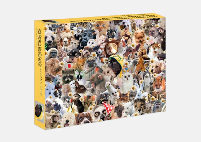 Book cover of: This Jigsaw is Literally Just Pictures of Cute Animals That Will Make You Feel Better. By: Stephanie Spartels