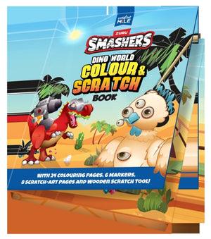 Smashers Dino World Colour and Scratch Book