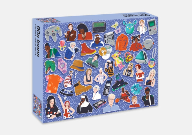 Book cover of: 90s Icons: 500 piece jigsaw puzzle. By: Niki Fisher