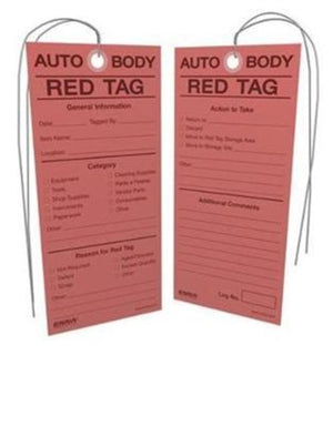 5S Auto Body Red Tags