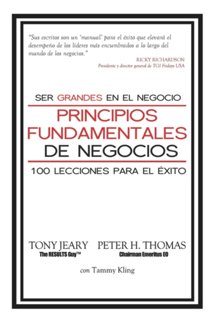 Book cover of: Principios Fundamentales de Negocios. By: Tony Jeary