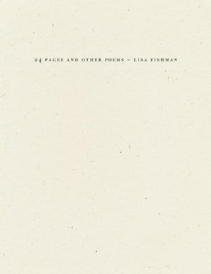 24 Pages and other poems