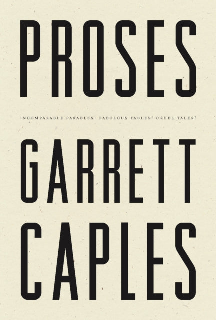 Book cover of: Proses. By: Garrett Caples
