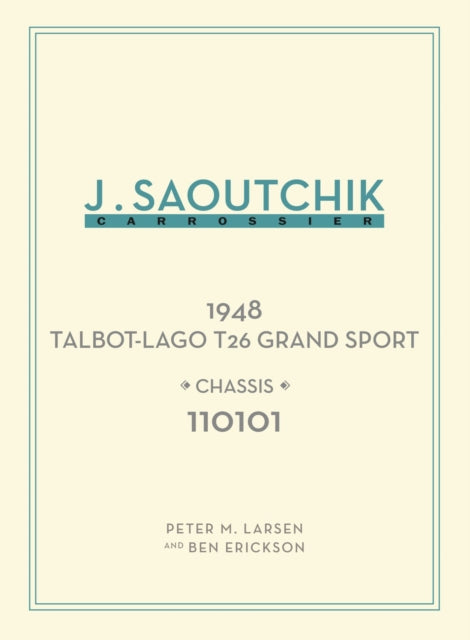 Book cover of: Jacques Saoutchik, Carrossier. By: Peter Larsen