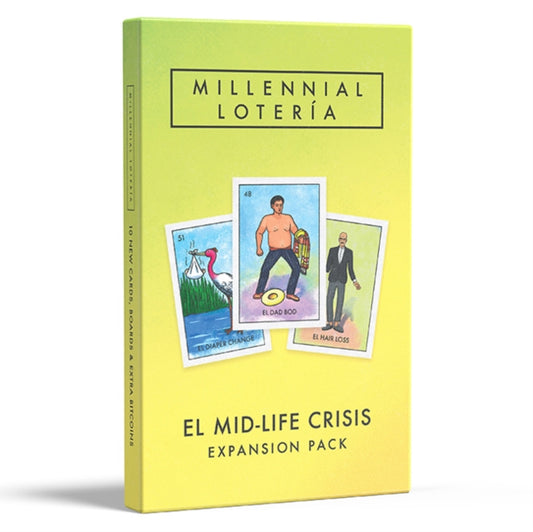 Book cover of: Millennial Loteria: El Midlife Crisis Expansion Pack. By: Mike Alfaro
