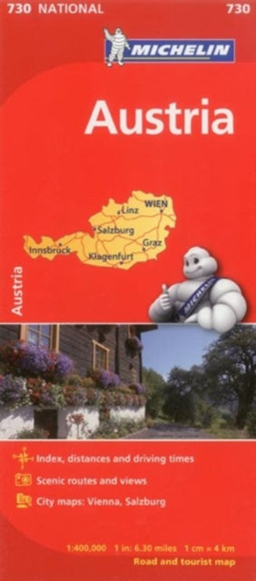 Book cover of: Austria - Michelin National Map 730. By: Michelin