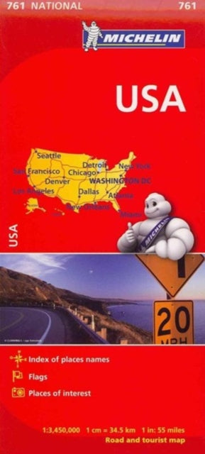 Book cover of: USA - Michelin National Map 761
