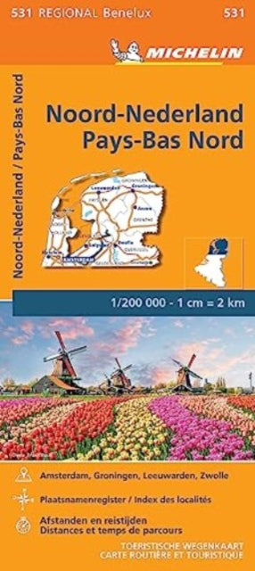 Book cover of: Netherlands North - Michelin Regional Map 531