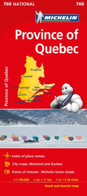Book cover of: Quebec - Michelin National Map 760