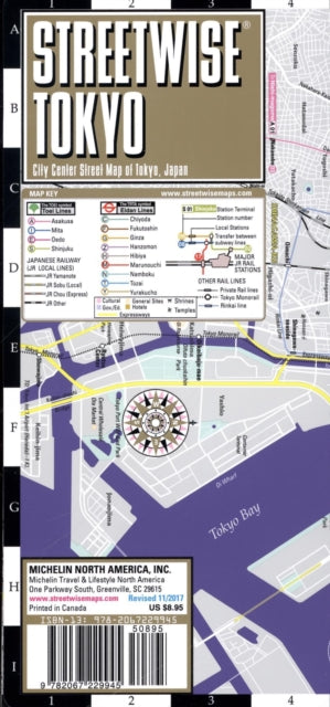 Book cover of: Streetwise Tokyo Map - Laminated City Center Street Map of Tokyo, Japan. By: Michelin