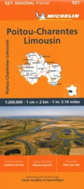 Book cover of: Poitou-Charentes - Michelin Regional Map 521