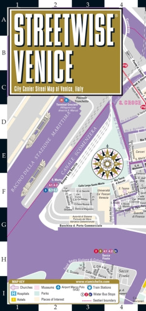 Book cover of: Streetwise Venice Map - Laminated City Center Street Map of Venice, Italy