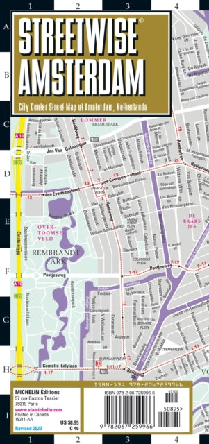 Book cover of: Streetwise Amsterdam Map - Laminated City Center Street Map of Amsterdam, Netherlands
