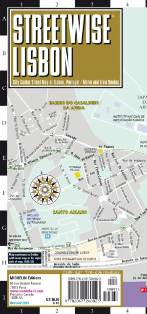Book cover of: Streetwise Lisbon Map - Laminated City Center Street Map of Lisbon, Portugal
