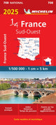 Book cover of: Southwestern France 2025 - Michelin National Map 708