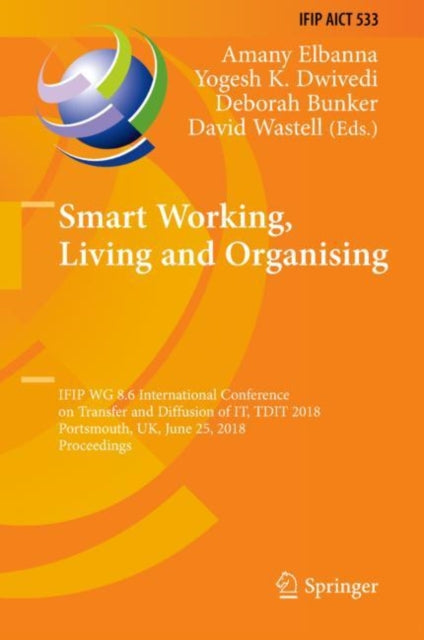 Book cover of: Smart Working, Living and Organising. By: Amany Elbanna