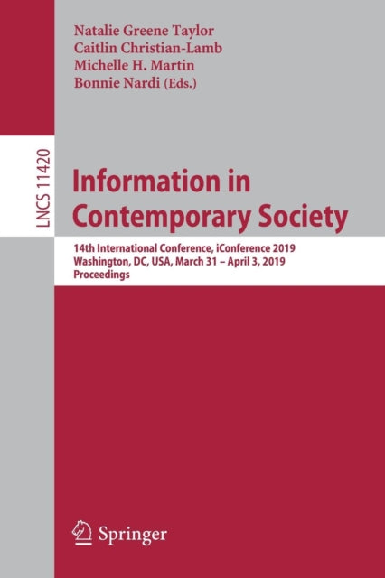 Book cover of: Information in Contemporary Society. By: Natalie Greene Taylor