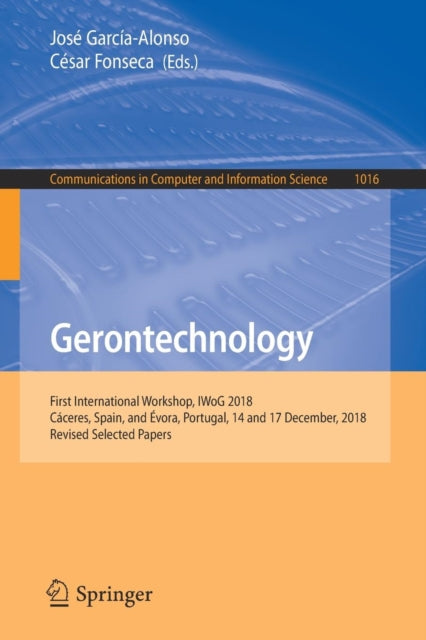Book cover of: Gerontechnology. By: José García-Alonso
