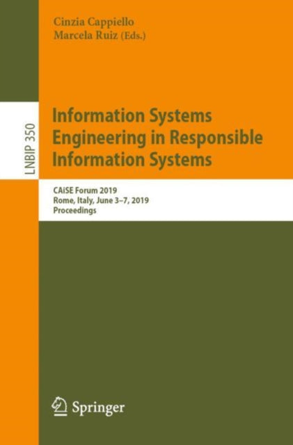 Book cover of: Information Systems Engineering in Responsible Information Systems. By: Cinzia Cappiello
