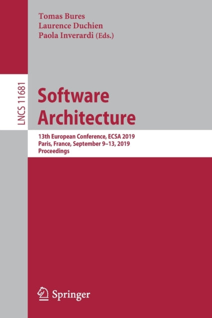 Book cover of: Software Architecture. By: Tomas Bures