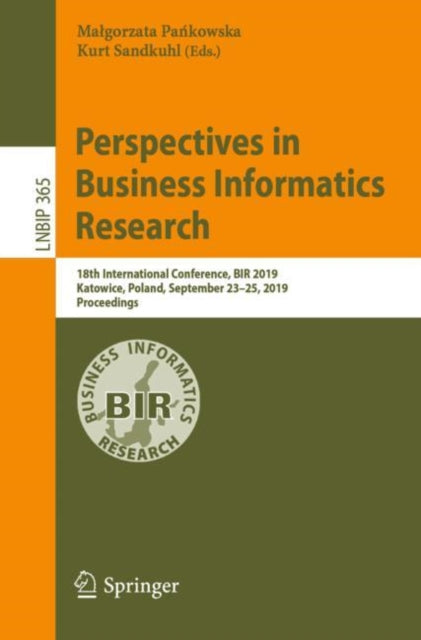 Book cover of: Perspectives in Business Informatics Research. By: Małgorzata Pańkowska