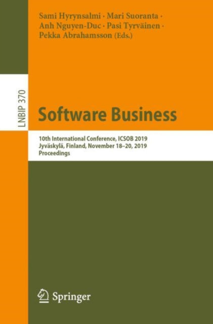Book cover of: Software Business. By: Sami Hyrynsalmi