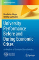 Book cover of: University Performance Before and During Economic Crises. By: Rosalinda Allegro